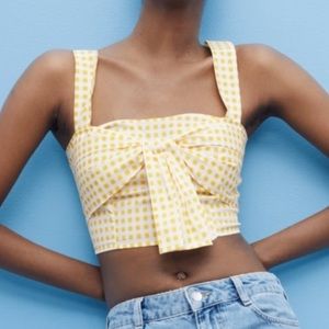 Zara Gingham Crop Top